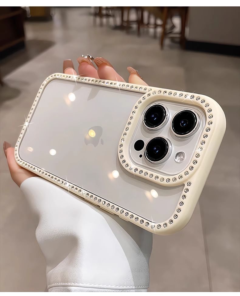 Rhinestone iPhone Case Transparent