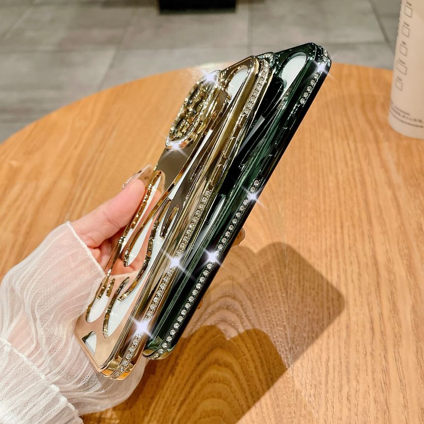 Flame Rhinestone Case iPhone