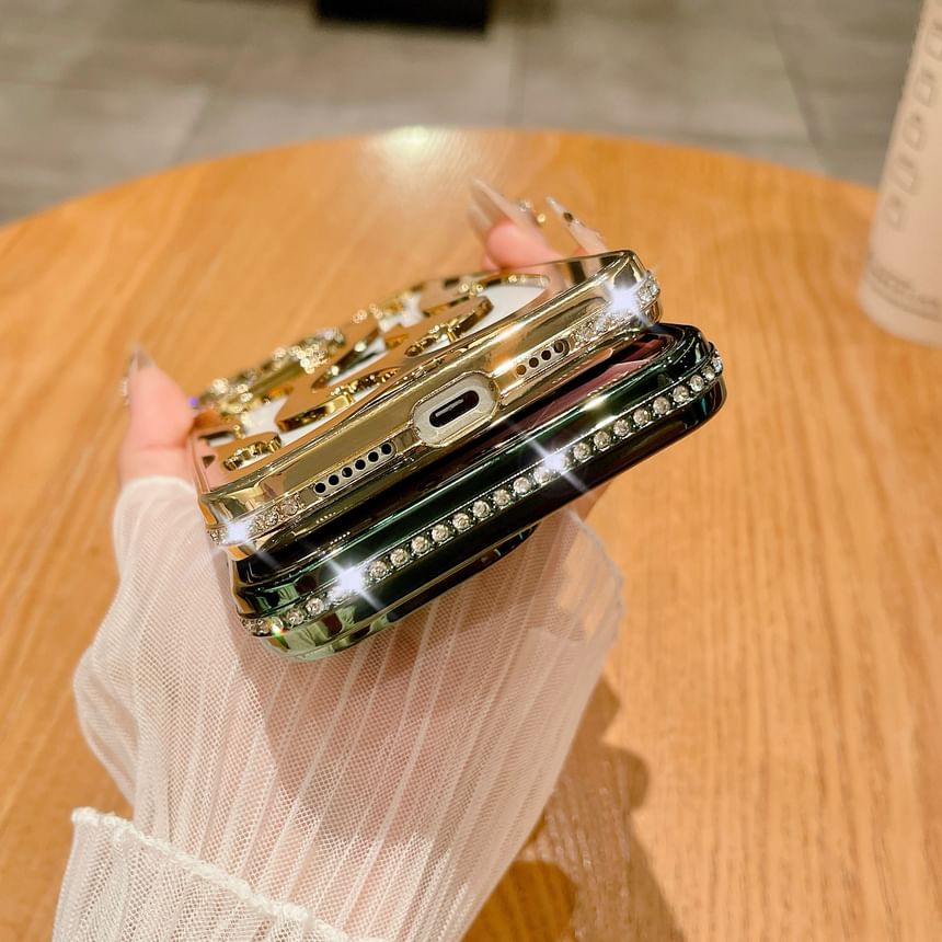 Flame Rhinestone Case iPhone