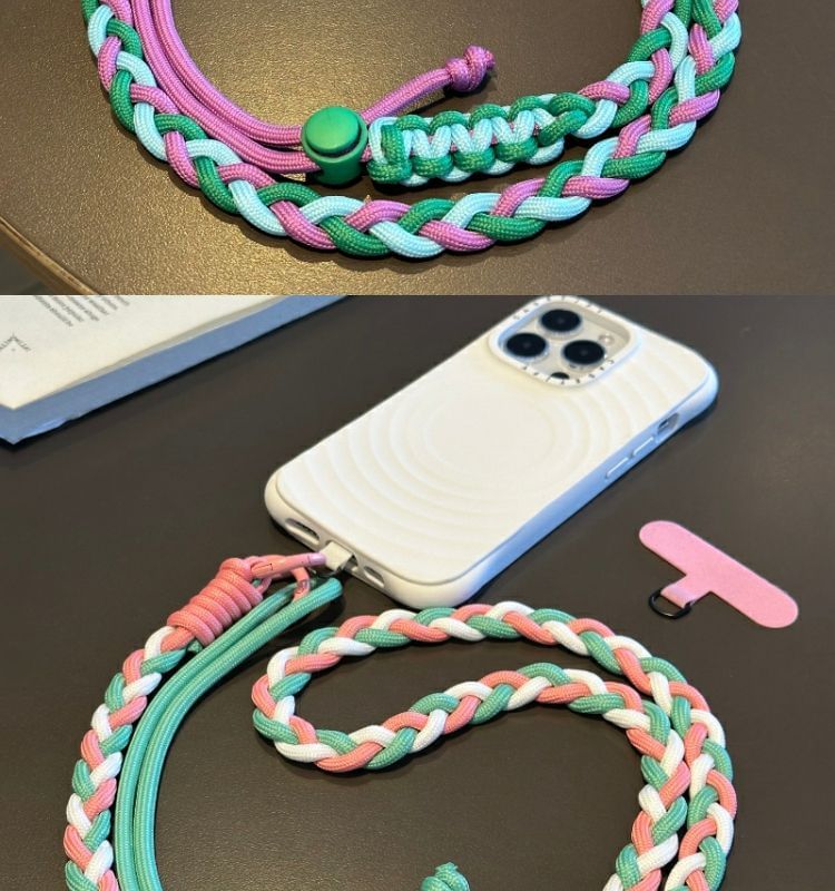 Phone Lanyard Strap Braided Pad with