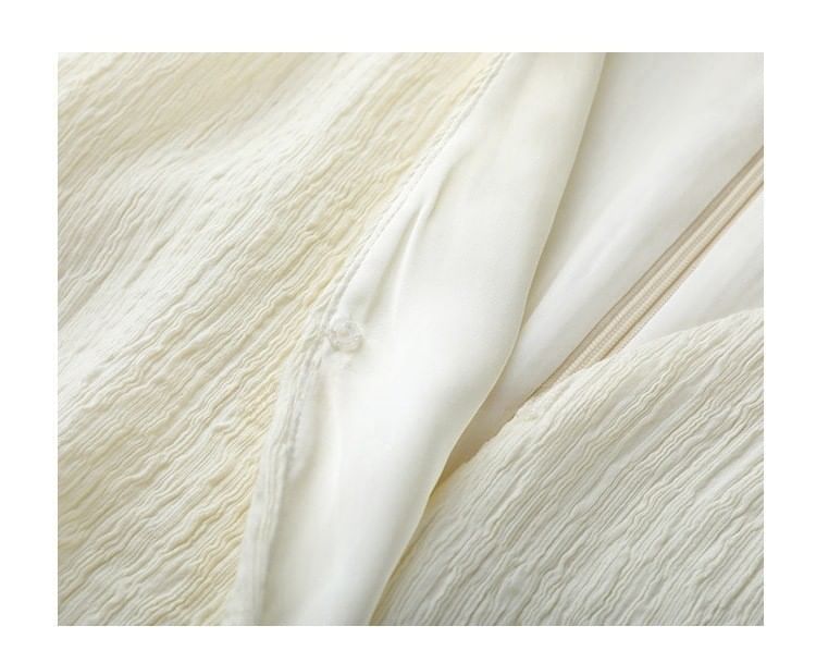 V-Neck Tank Plain Top Knot High / Slit Leg Wide Pants Rise