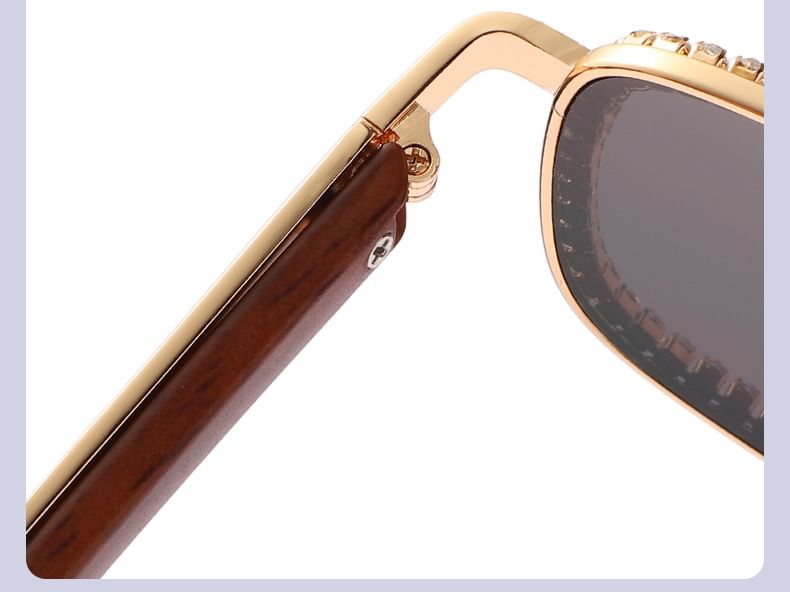 Frame Square Sunglasses Rhinestone