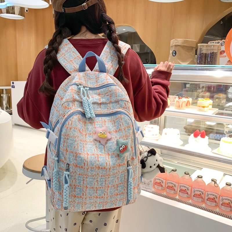 Plaid Backpack Zip