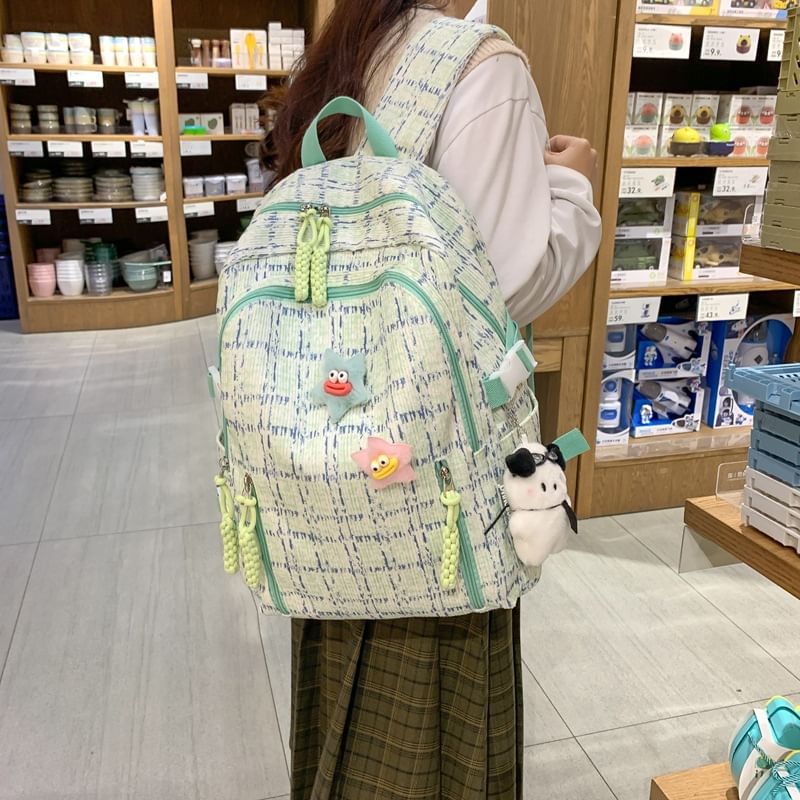 Plaid Backpack Zip