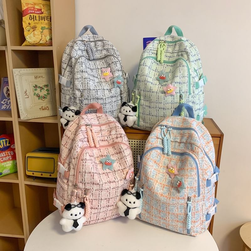 Plaid Backpack Zip