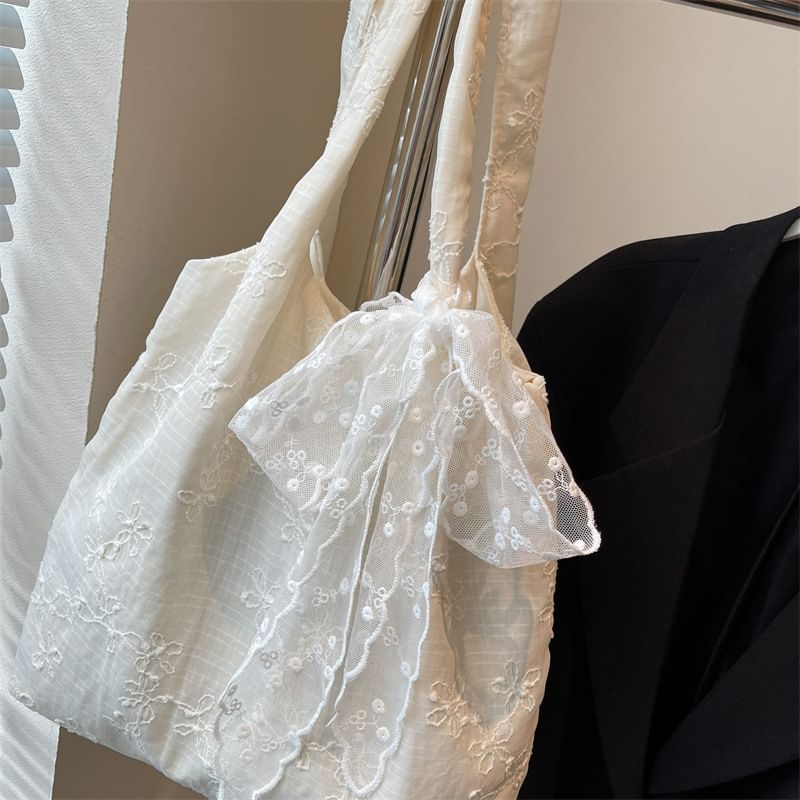 Bag Tote Floral Embroidered