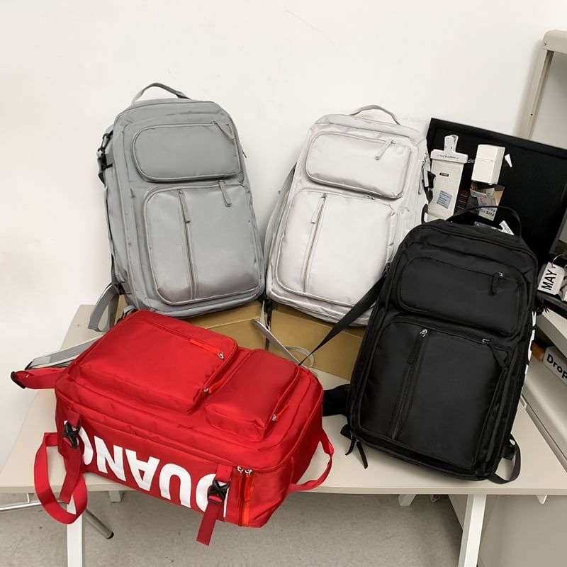 Lettering Backpack Zip