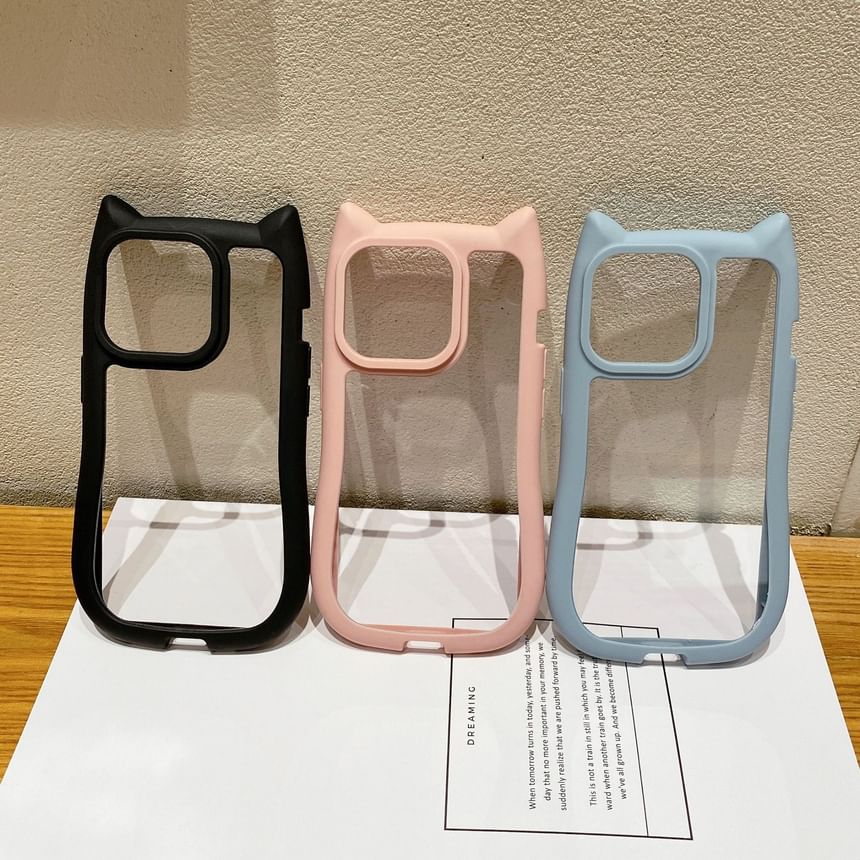 Phone Case Ear Transparent Cat