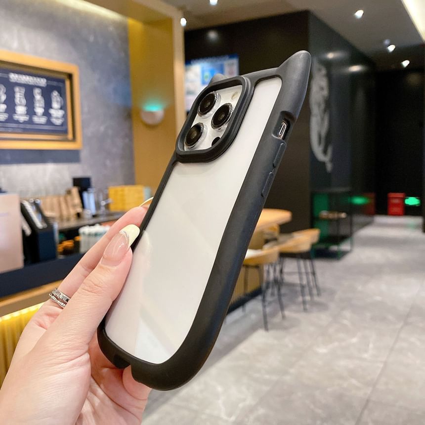 Phone Case Ear Transparent Cat