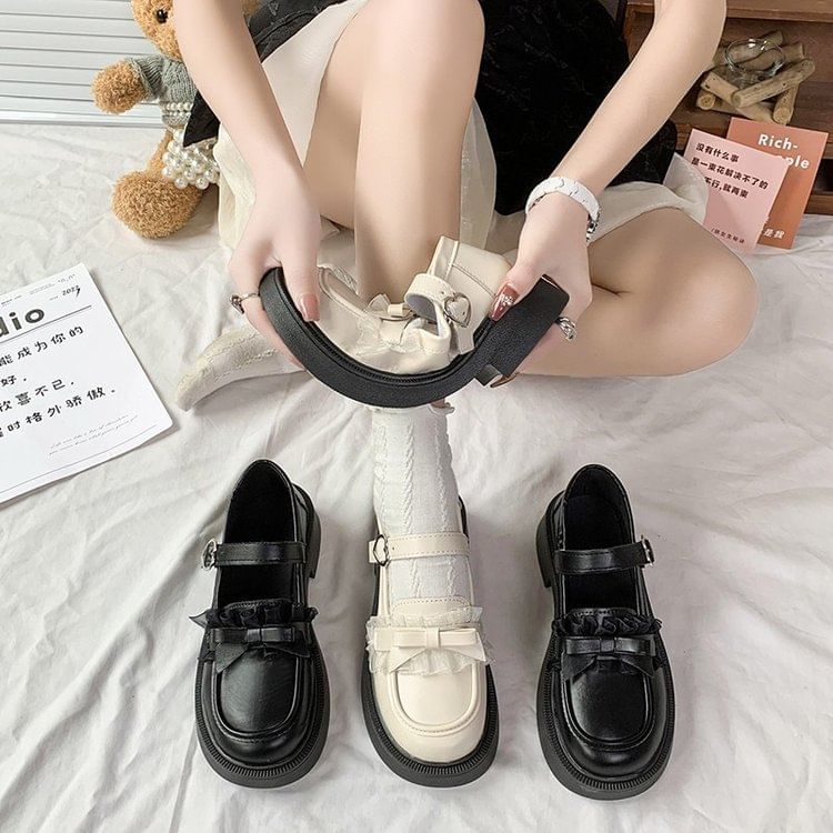 Platform Mary Shoes Bow Jane