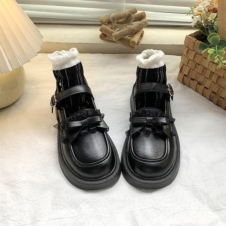 Platform Mary Shoes Bow Jane