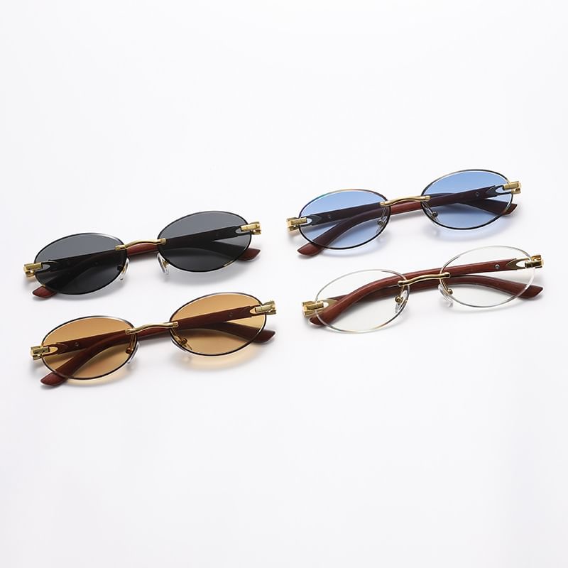 Sunglasses Frame Oval Thin