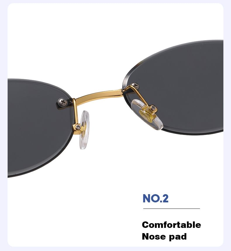 Sunglasses Frame Oval Thin