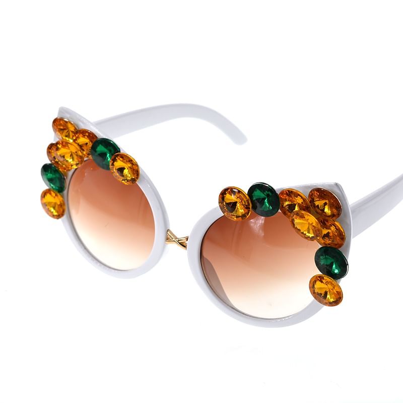 Eye Sunglasses Rhinestone Cat