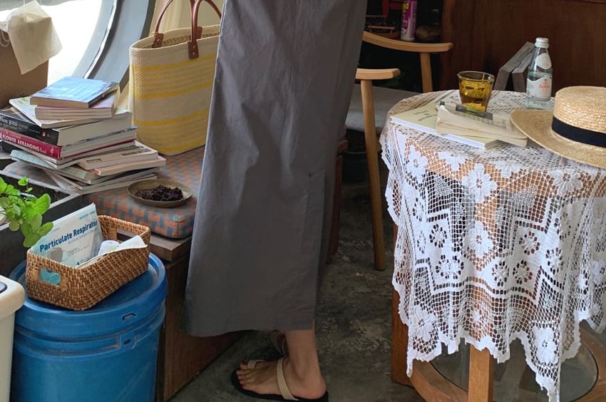 Ruched Round Neck Short Sleeve Maxi A-Line Dress