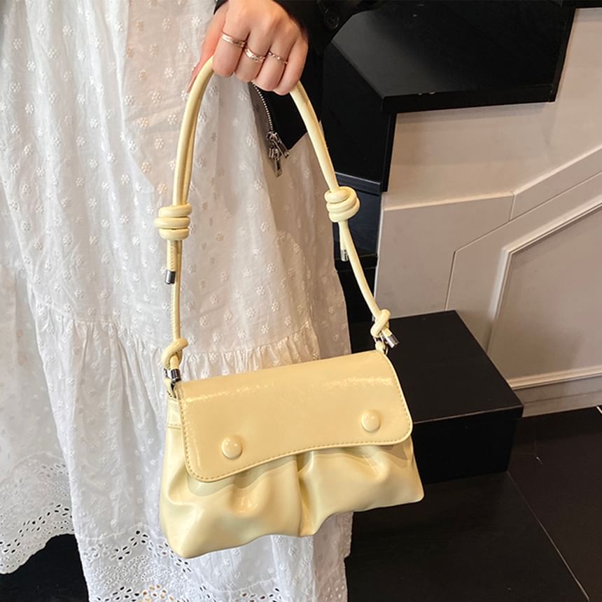 Flap Ruched Shoulder Bag