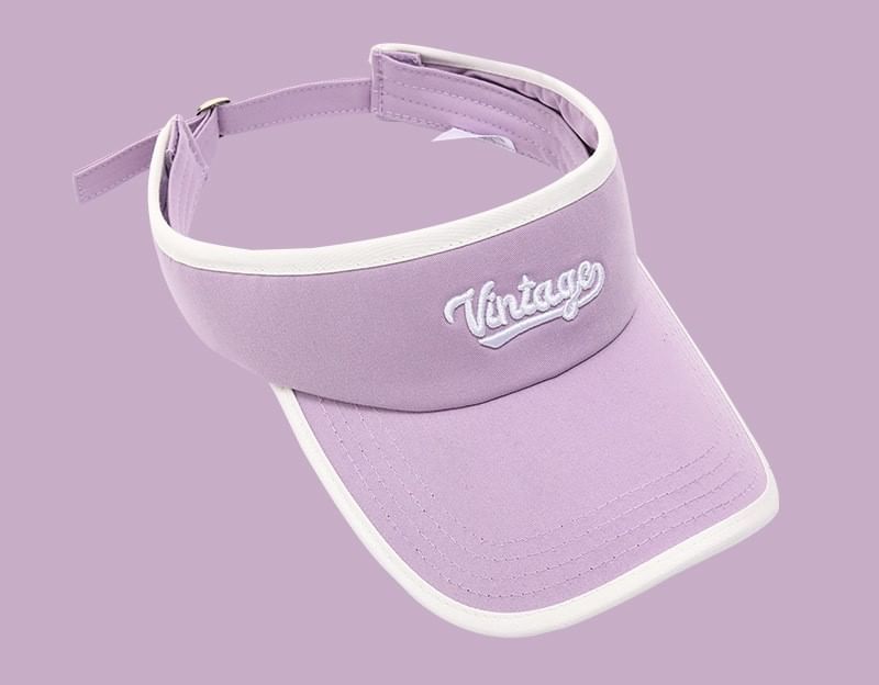 Lettering Piped Embroidered Visor Sun