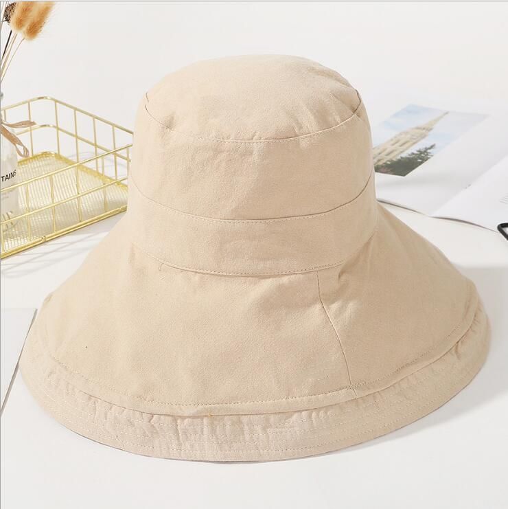 Plaid Plain Double Side Sun Hat