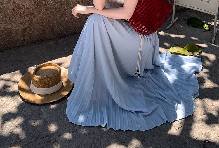 Neck Top Sleeveless Plain Knit Ribbed Crew