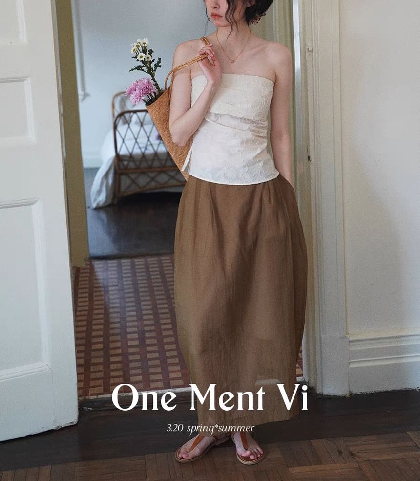 Tube Top Print Sleeveless Floral