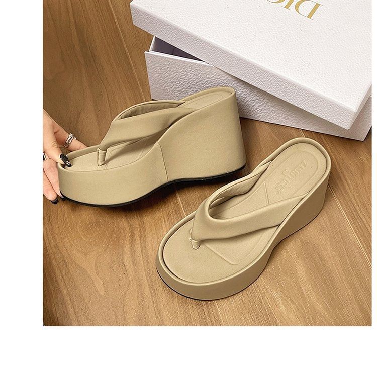 Platform Wedge Flip-Flops