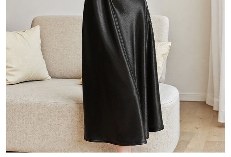 Scoop Neck Spaghetti Strap Plain Maxi Dress