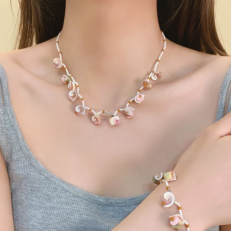 Bracelet Bead Shell Necklace /