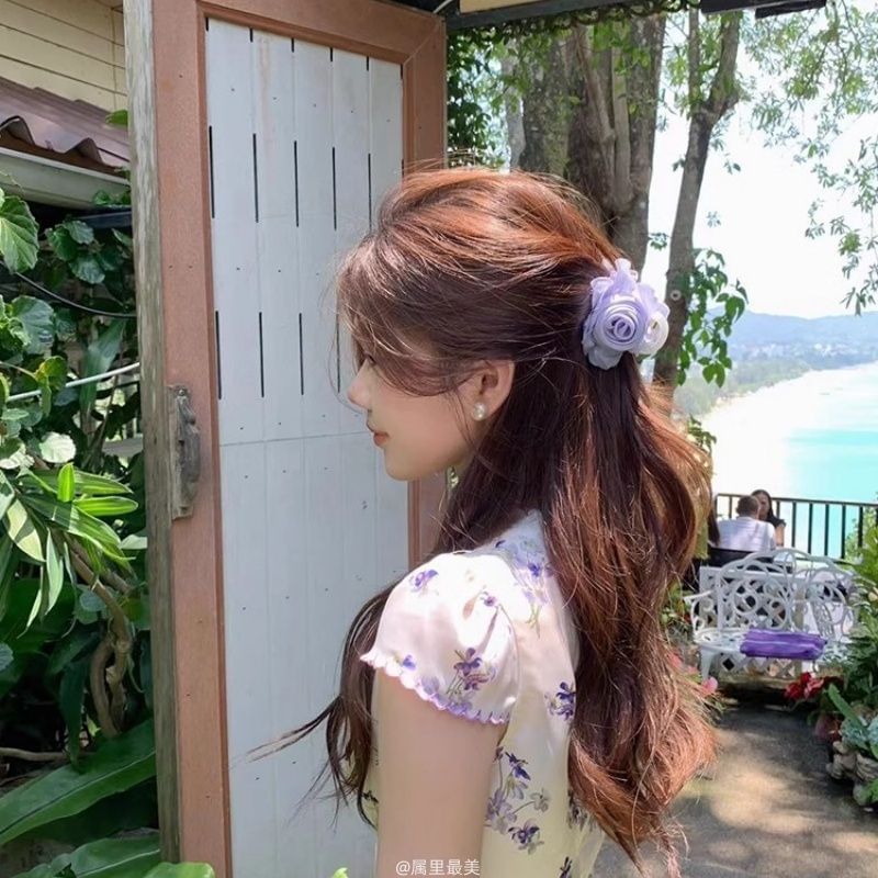 Fabric Claw Hair Flower