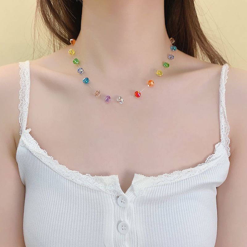 Rainbow Necklace Beaded