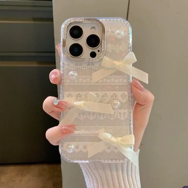 / Adhesive Case Print Lace Ribbon Decoration Set Strap Phone