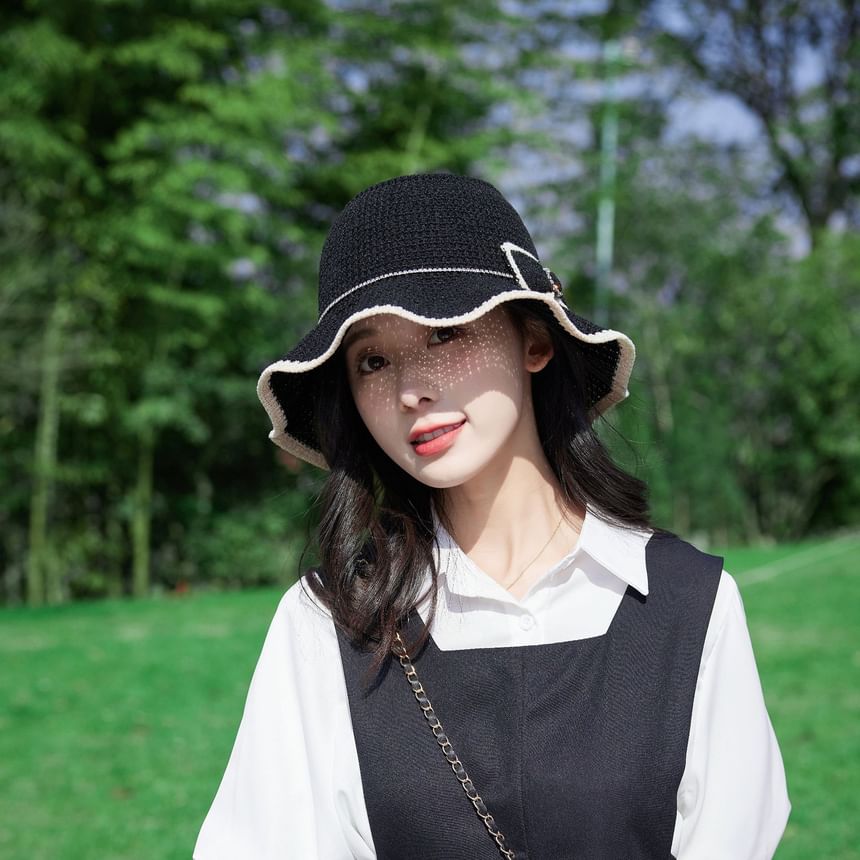 Bow Ruffle Bucket Hat