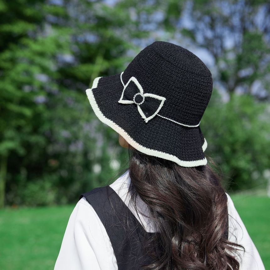 Bow Ruffle Bucket Hat
