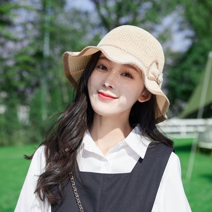 Bow Ruffle Bucket Hat