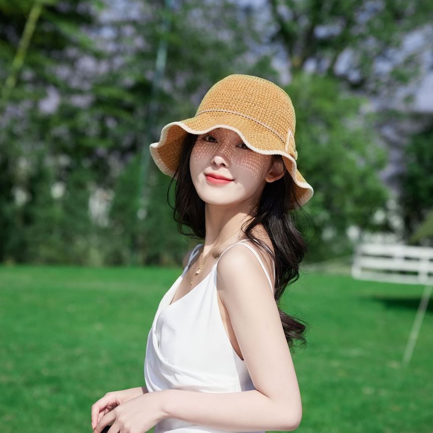 Bow Ruffle Bucket Hat