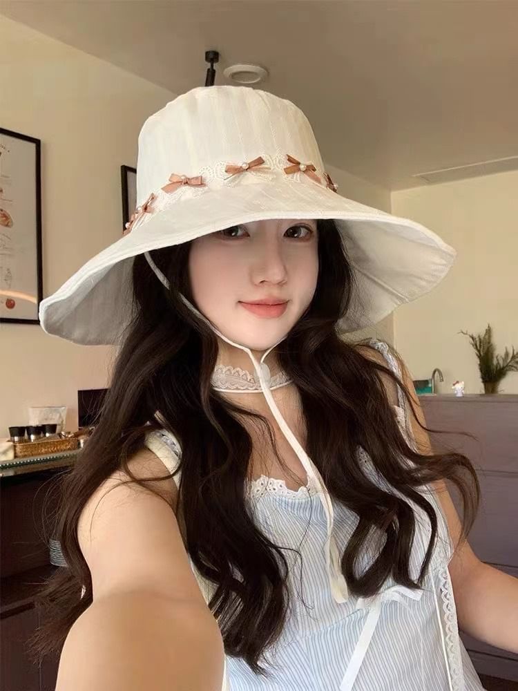 Bow Applique Sun Hat