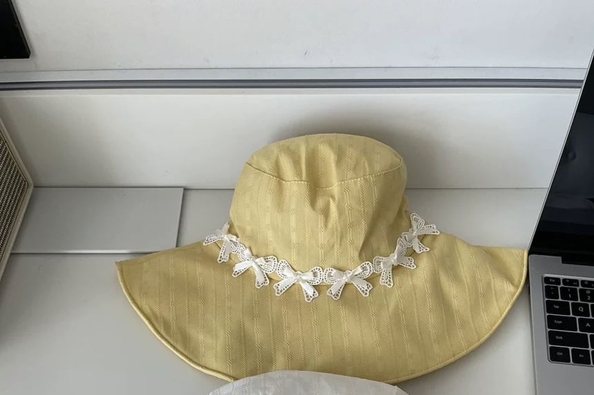 Bow Applique Sun Hat