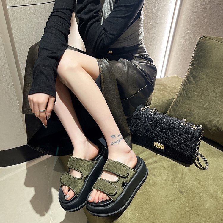 Adhesive Sandals Strap Platform