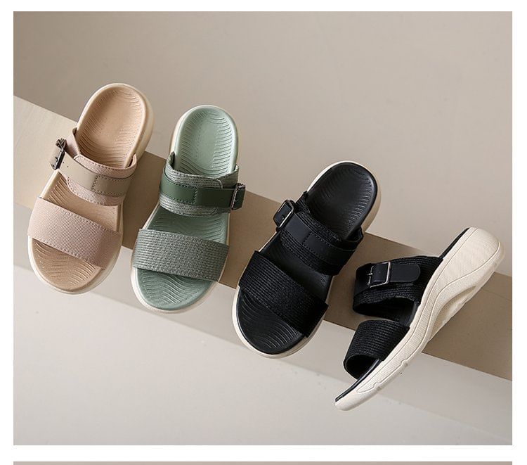 Wedge Heel Slide Sandals