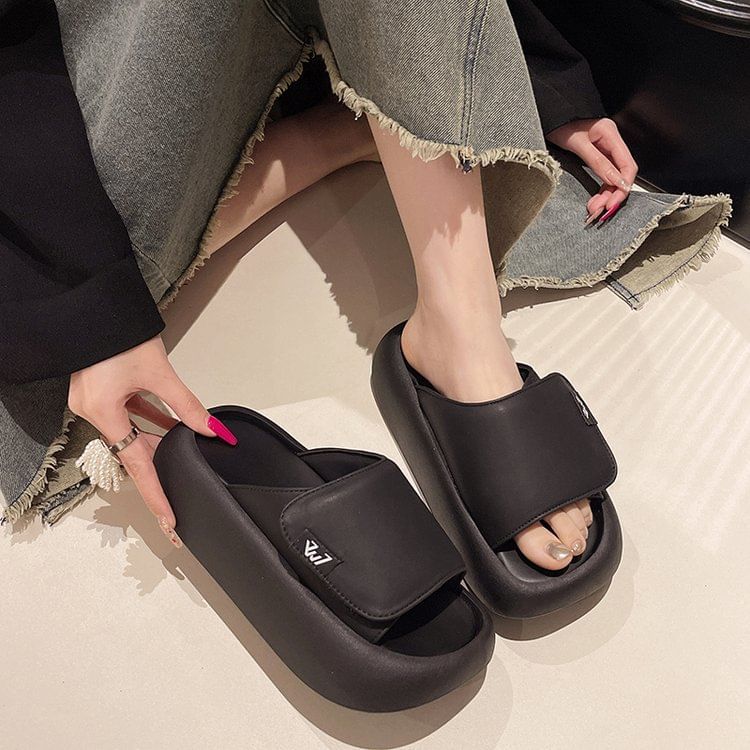 Sandals Platform Adhesive Strap