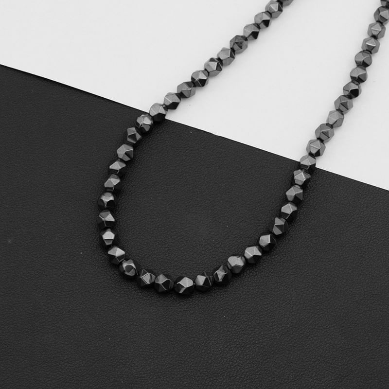 Geometric Stone Bead Necklace or Bracelet