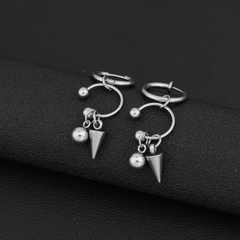 Spiked Hoop Earring Clip On