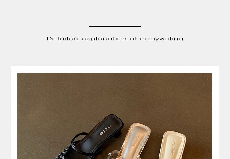 Kitten Toe Heel Square Mules