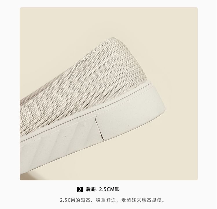 Platform Buckled Slip-Ons