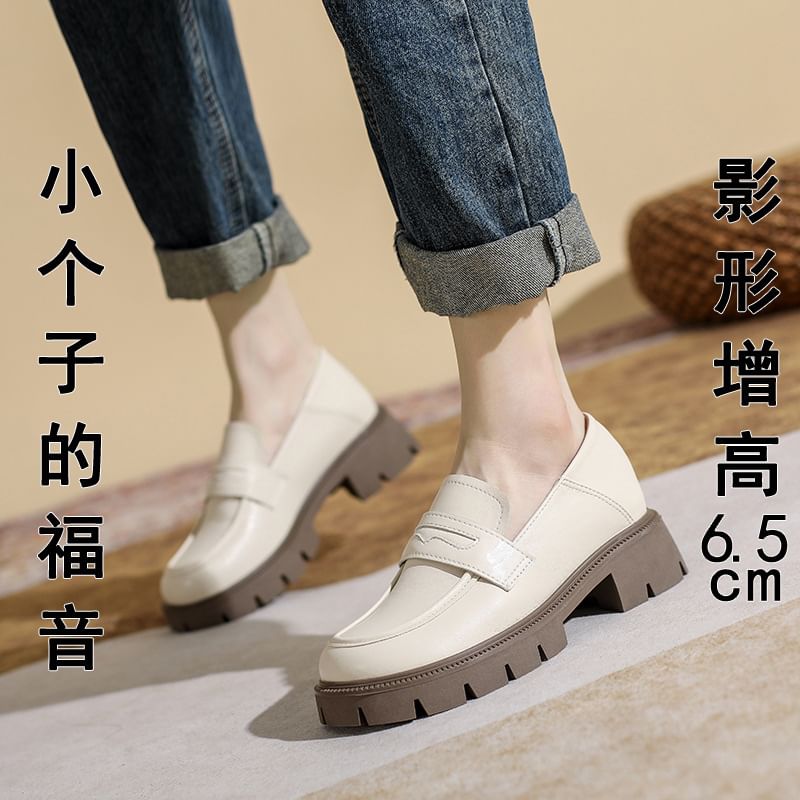 Chunky Loafers Platform Heel