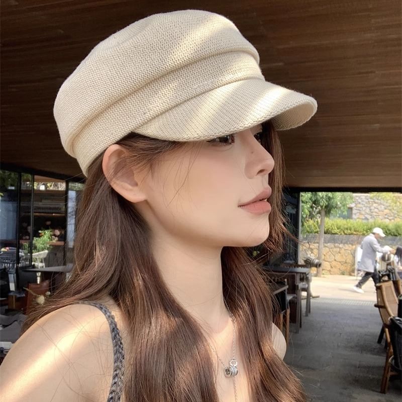 Newsboy Plain Knit Cap