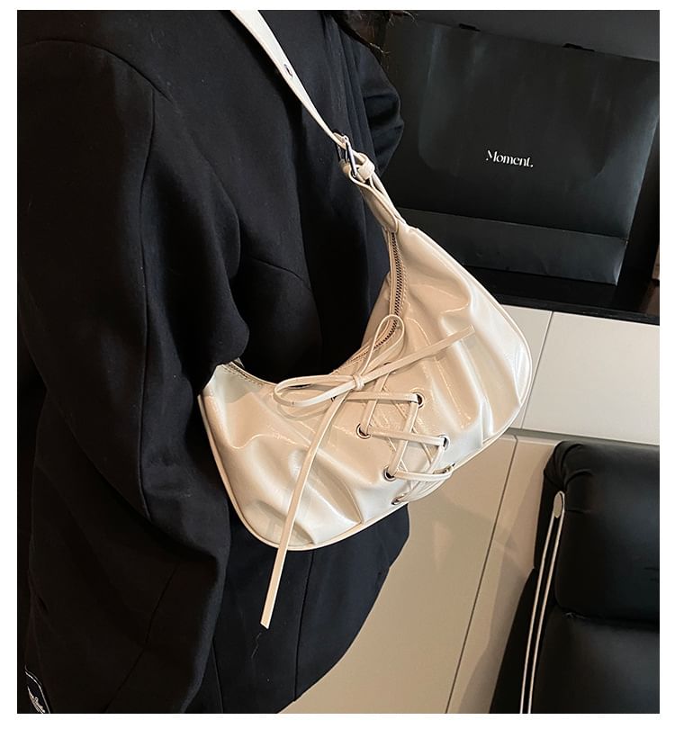 Lace Up Shoulder Bag