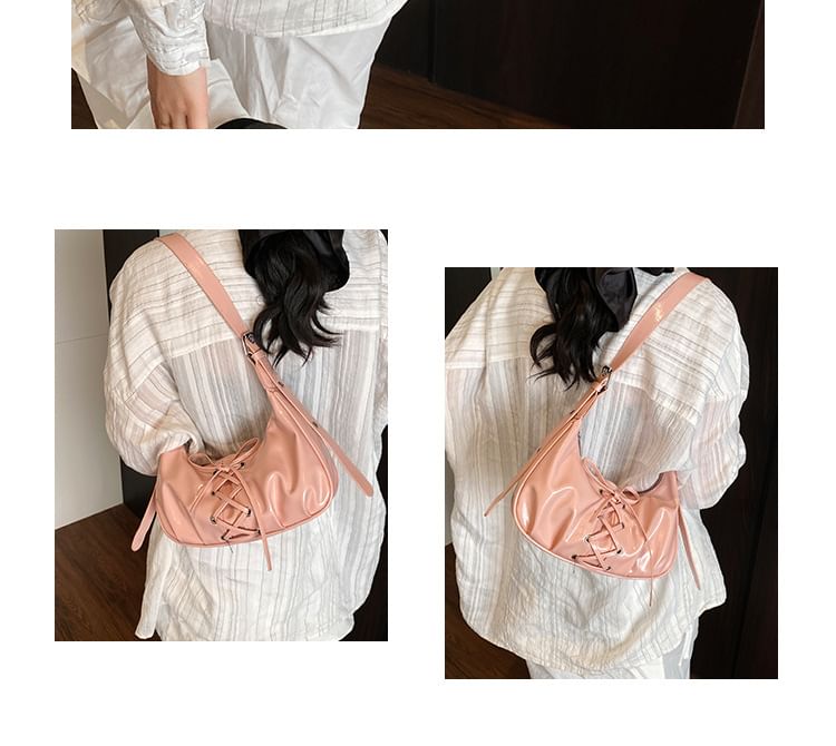 Lace Up Shoulder Bag
