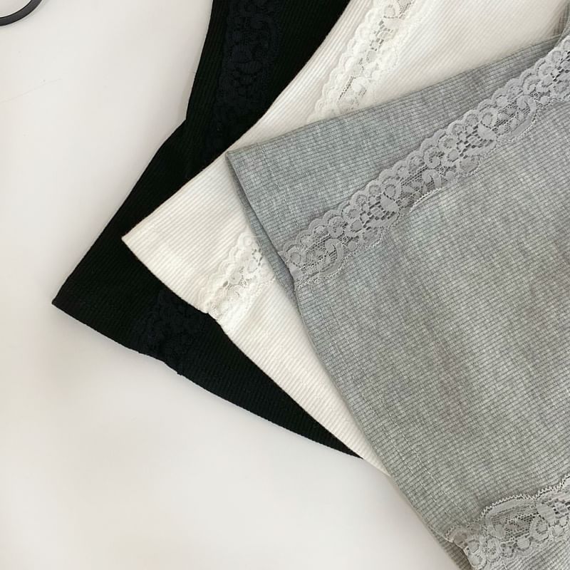 Halter Lace Panel Top