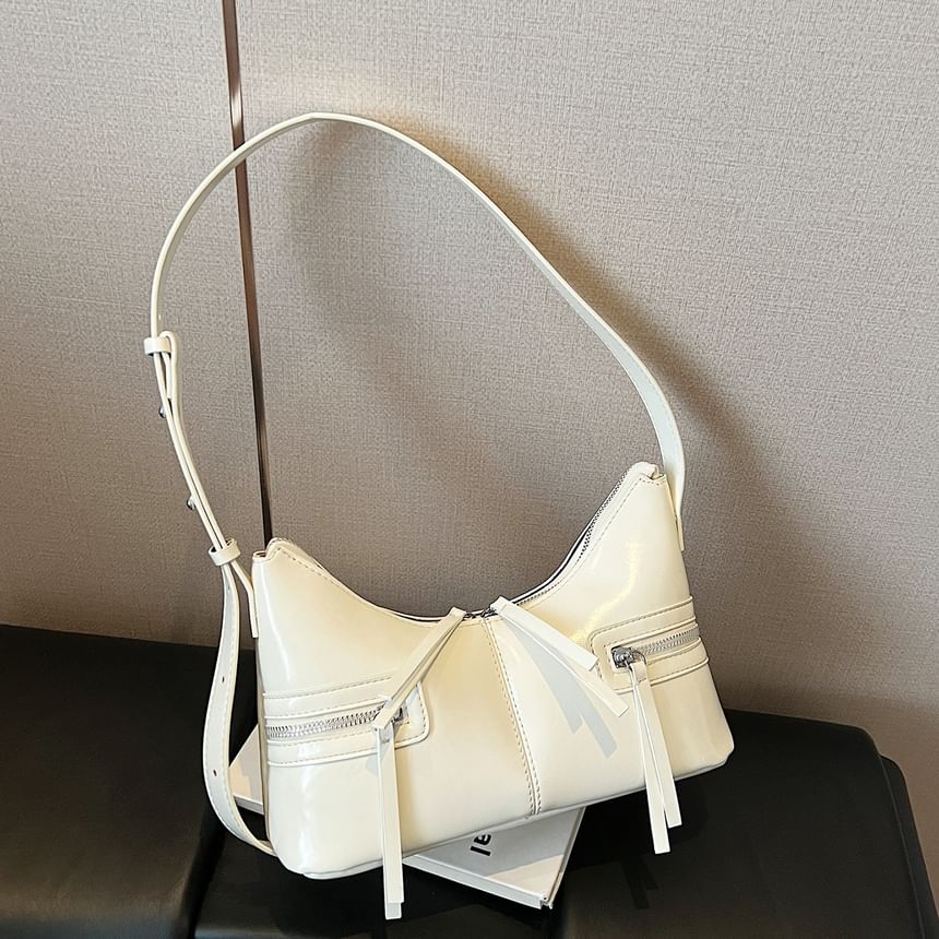Zip Panel Shoulder Bag