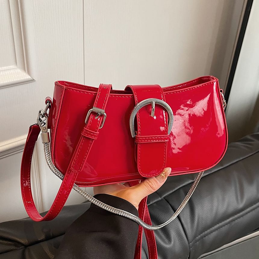 Buckled Crossbody Shoulder Bag